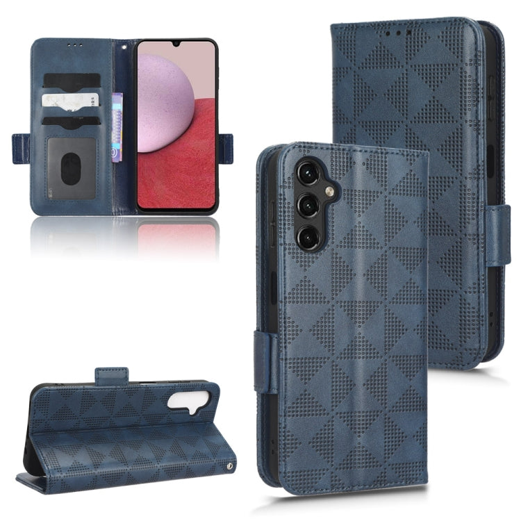 For Samsung Galaxy A24 4G Symmetrical Triangle Leather Phone Case