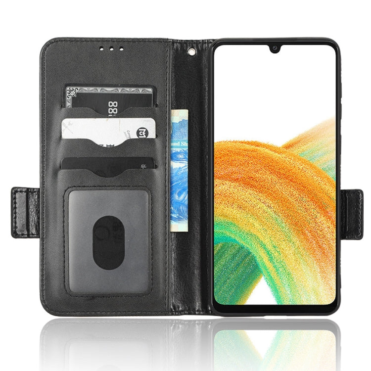 For Samsung Galaxy A33 5G Symmetrical Triangle Leather Phone Case