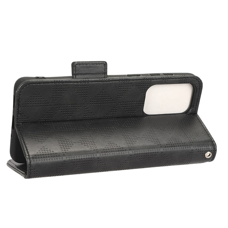 For Samsung Galaxy A33 5G Symmetrical Triangle Leather Phone Case