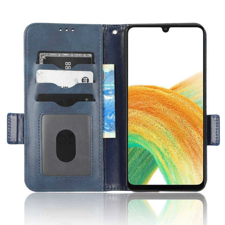 For Samsung Galaxy A33 5G Symmetrical Triangle Leather Phone Case