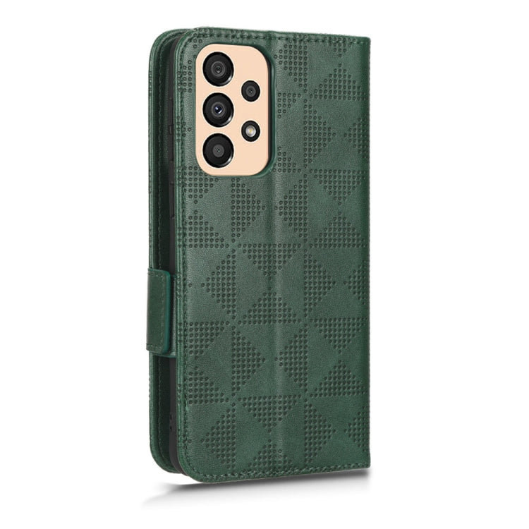 For Samsung Galaxy A33 5G Symmetrical Triangle Leather Phone Case