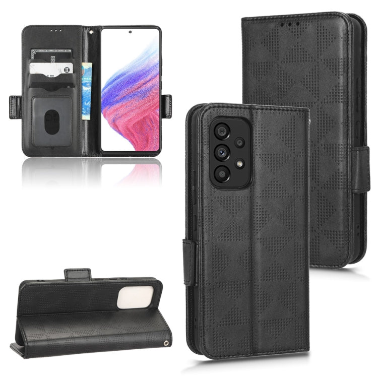 For Samsung Galaxy A53 5G Symmetrical Triangle Leather Phone Case