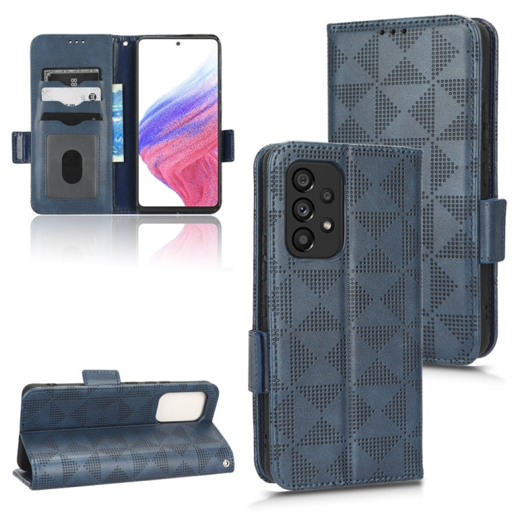 For Samsung Galaxy A53 5G Symmetrical Triangle Leather Phone Case
