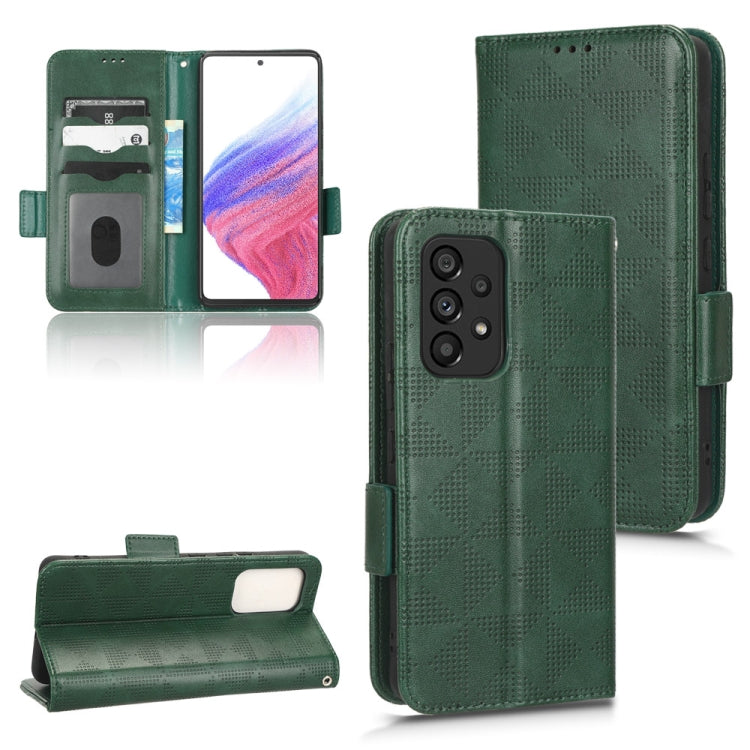 For Samsung Galaxy A53 5G Symmetrical Triangle Leather Phone Case