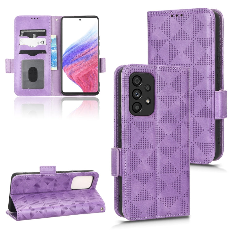 For Samsung Galaxy A53 5G Symmetrical Triangle Leather Phone Case