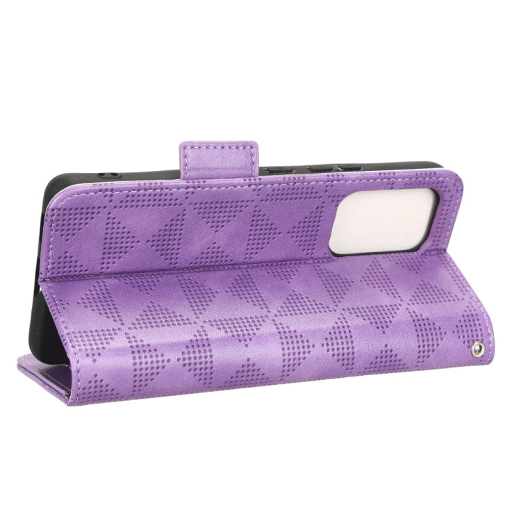 For Samsung Galaxy A53 5G Symmetrical Triangle Leather Phone Case