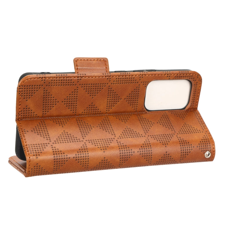For Samsung Galaxy A53 5G Symmetrical Triangle Leather Phone Case