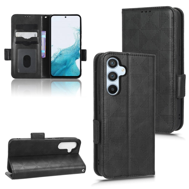For Samsung Galaxy A54 5G Symmetrical Triangle Leather Phone Case