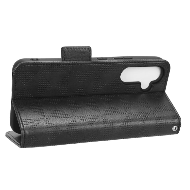 For Samsung Galaxy A54 5G Symmetrical Triangle Leather Phone Case