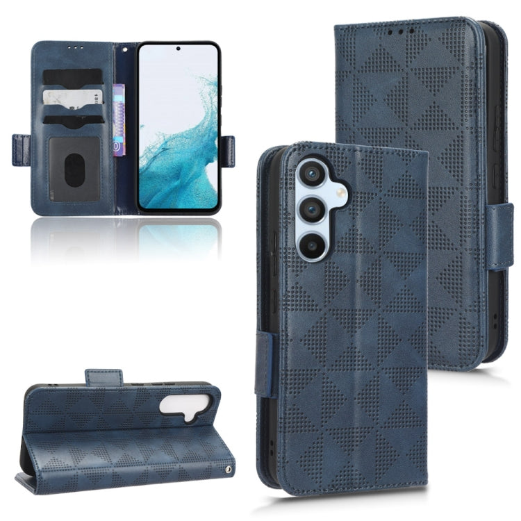 For Samsung Galaxy A54 5G Symmetrical Triangle Leather Phone Case