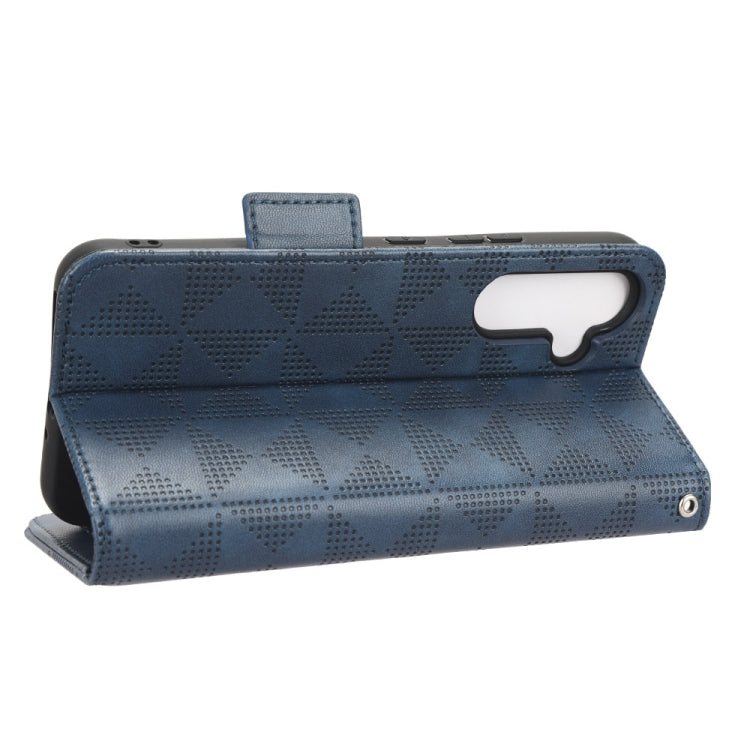 For Samsung Galaxy A54 5G Symmetrical Triangle Leather Phone Case