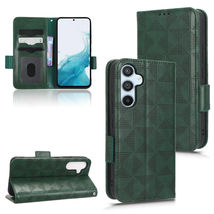 For Samsung Galaxy A54 5G Symmetrical Triangle Leather Phone Case