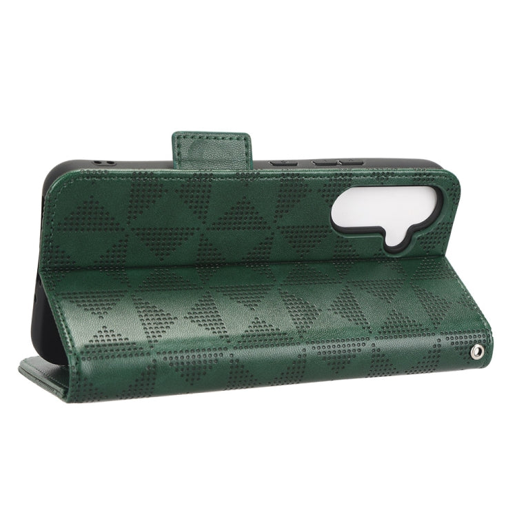 For Samsung Galaxy A54 5G Symmetrical Triangle Leather Phone Case