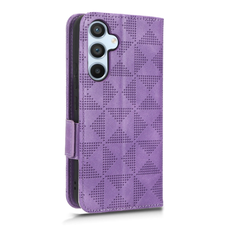 For Samsung Galaxy A54 5G Symmetrical Triangle Leather Phone Case