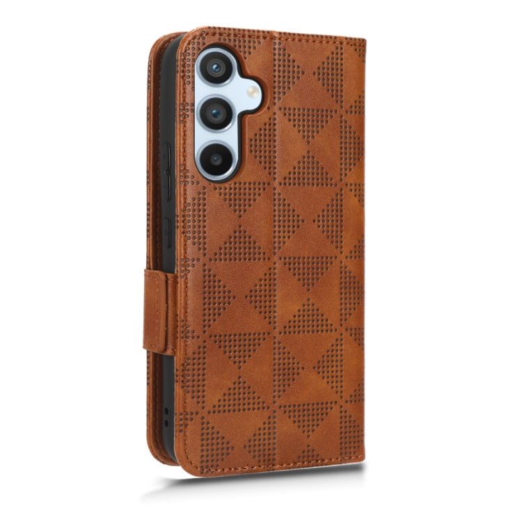 For Samsung Galaxy A54 5G Symmetrical Triangle Leather Phone Case