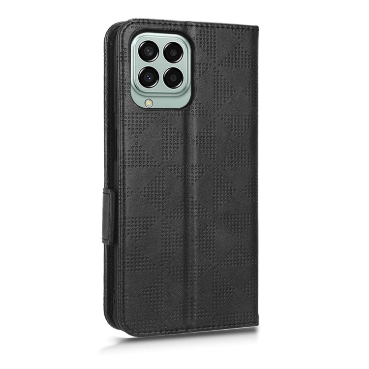 For Samsung Galaxy M33 5G Symmetrical Triangle Leather Phone Case