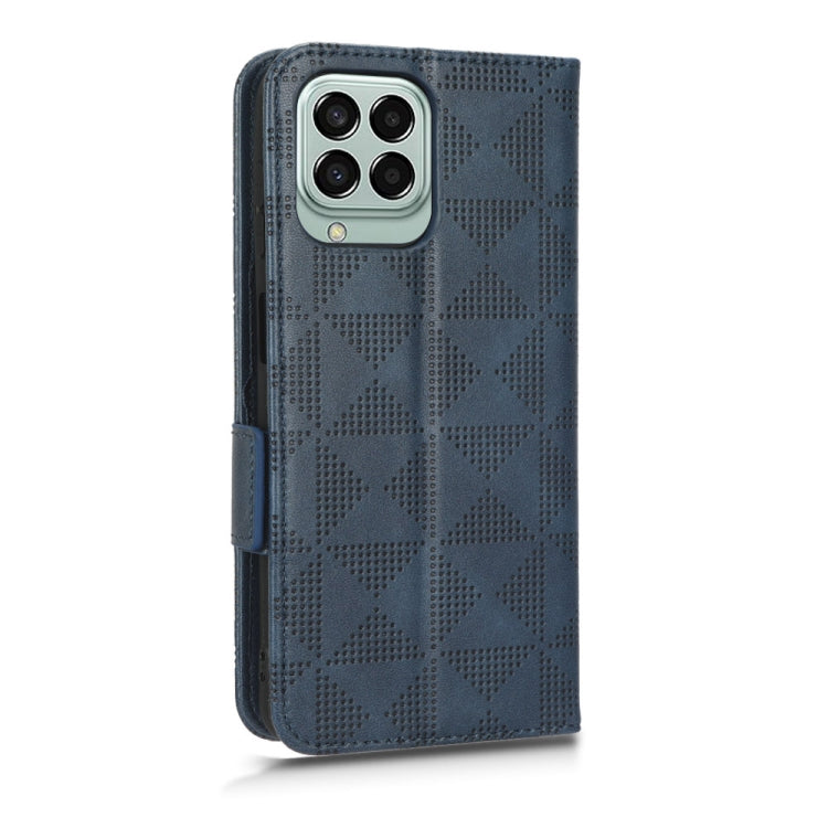 For Samsung Galaxy M33 5G Symmetrical Triangle Leather Phone Case