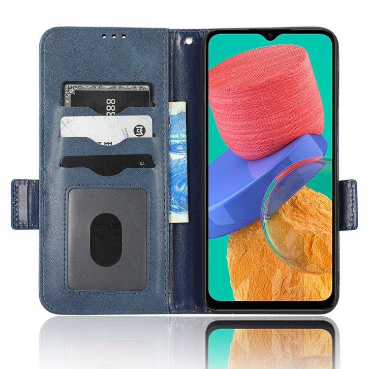 For Samsung Galaxy M33 5G Symmetrical Triangle Leather Phone Case