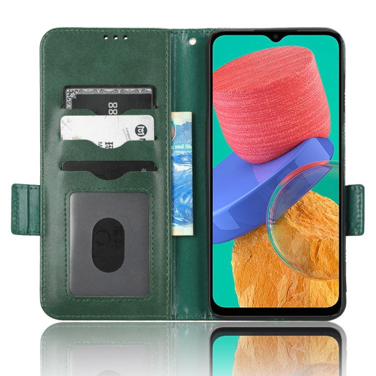 For Samsung Galaxy M33 5G Symmetrical Triangle Leather Phone Case