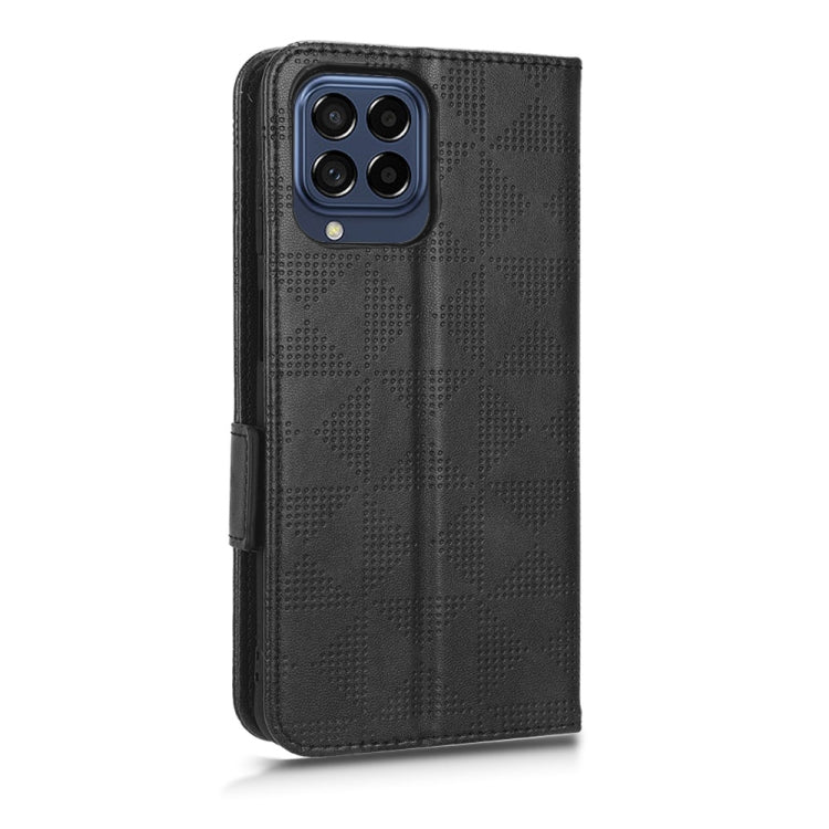 For Samsung Galaxy M53 5G Symmetrical Triangle Leather Phone Case