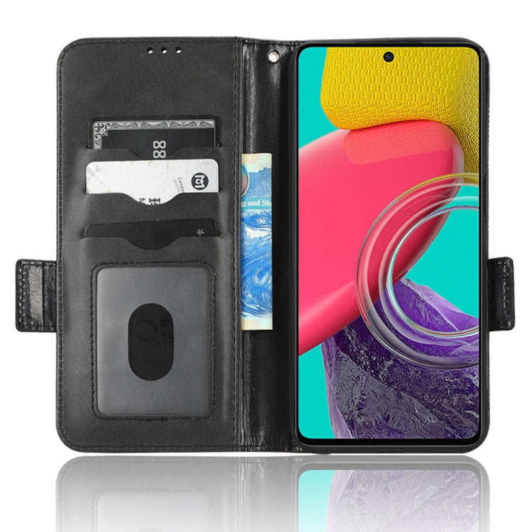 For Samsung Galaxy M53 5G Symmetrical Triangle Leather Phone Case