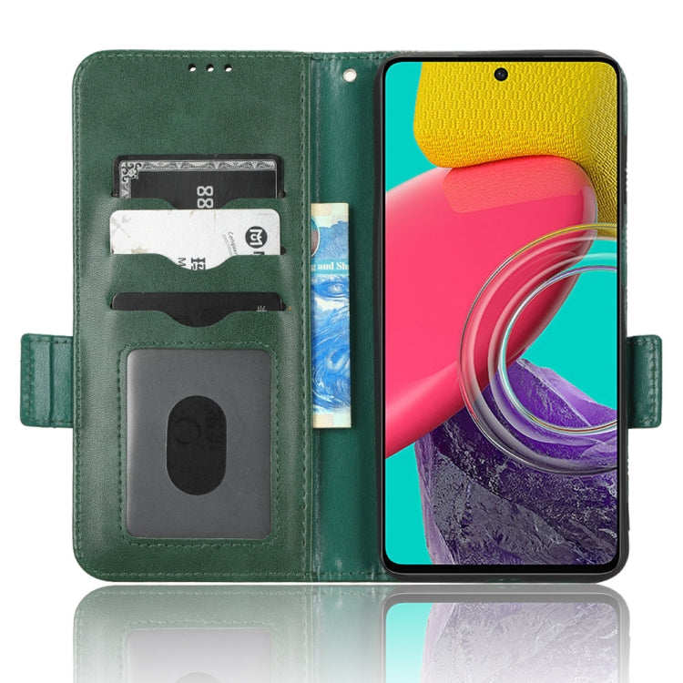 For Samsung Galaxy M53 5G Symmetrical Triangle Leather Phone Case