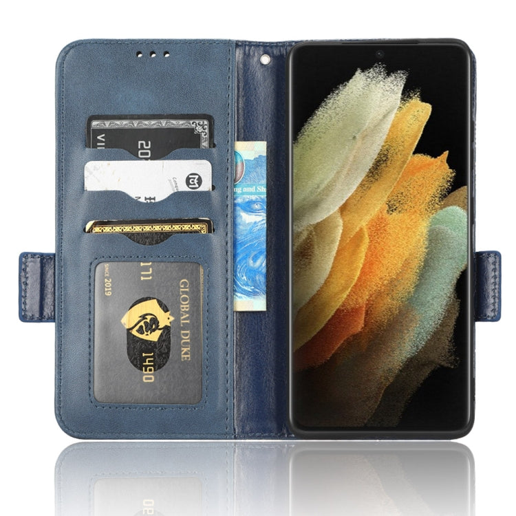 For Samsung Galaxy S21 Ultra 5G Symmetrical Triangle Leather Phone Case