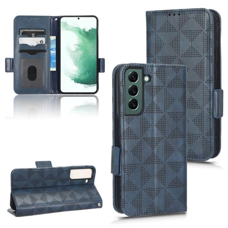For Samsung Galaxy S21+ 5G Symmetrical Triangle Leather Phone Case