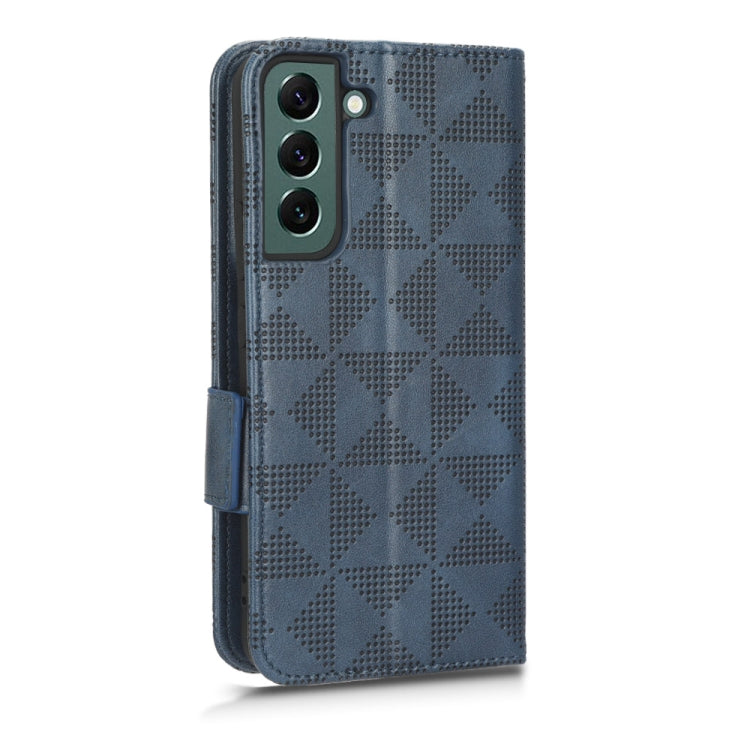 For Samsung Galaxy S21+ 5G Symmetrical Triangle Leather Phone Case