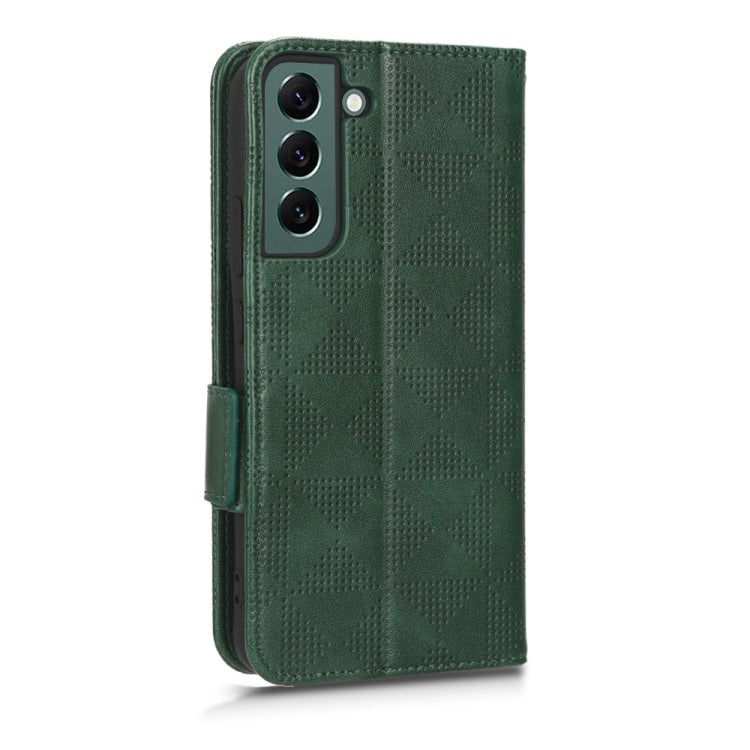 For Samsung Galaxy S21+ 5G Symmetrical Triangle Leather Phone Case