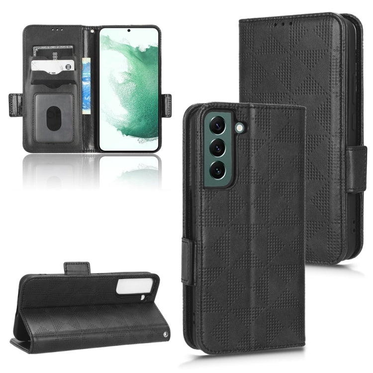 For Samsung Galaxy S21 5G Symmetrical Triangle Leather Phone Case