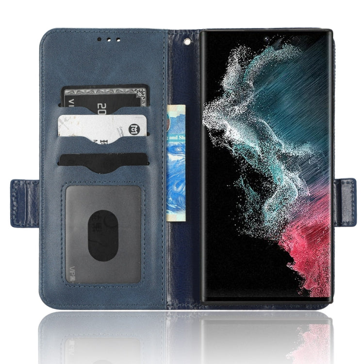 For Samsung Galaxy S22 Ultra 5G Symmetrical Triangle Leather Phone Case