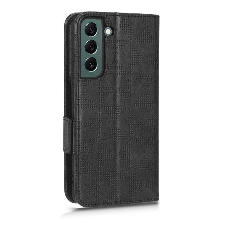 For Samsung Galaxy S22 5G Symmetrical Triangle Leather Phone Case