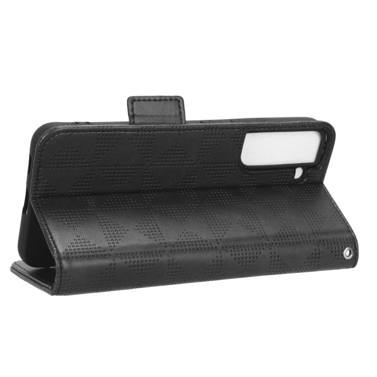 For Samsung Galaxy S22+ 5G Symmetrical Triangle Leather Phone Case