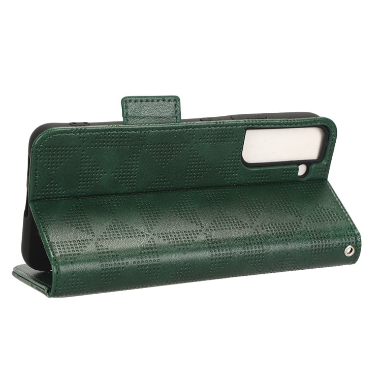 For Samsung Galaxy S22+ 5G Symmetrical Triangle Leather Phone Case