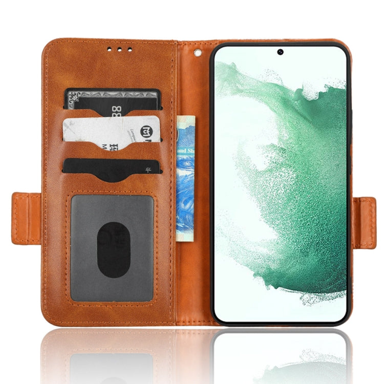 For Samsung Galaxy S22+ 5G Symmetrical Triangle Leather Phone Case