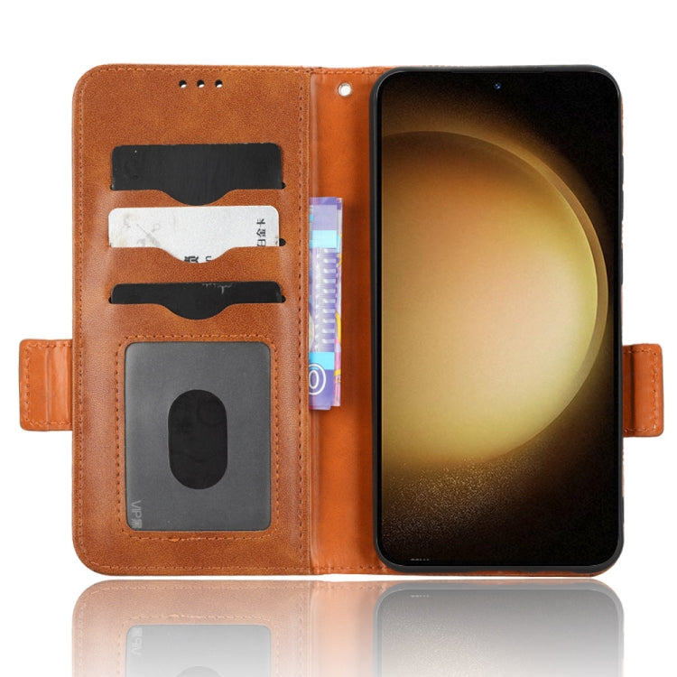For Samsung Galaxy S23+ 5G Symmetrical Triangle Leather Phone Case