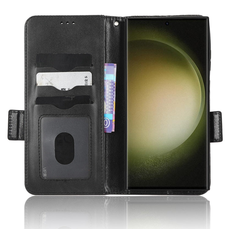 For Samsung Galaxy S23 Ultra 5G Symmetrical Triangle Leather Phone Case