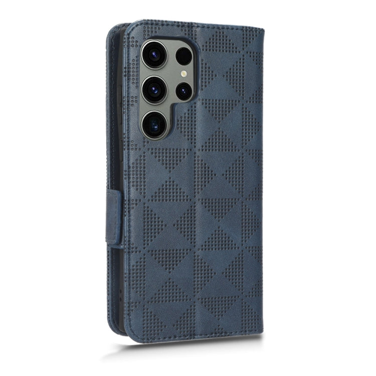 For Samsung Galaxy S23 Ultra 5G Symmetrical Triangle Leather Phone Case
