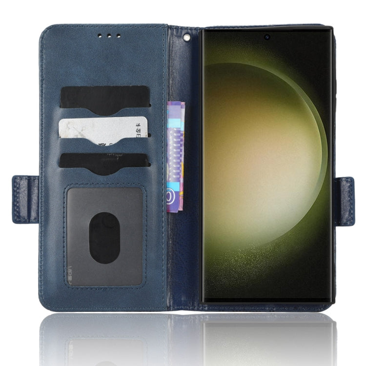 For Samsung Galaxy S23 Ultra 5G Symmetrical Triangle Leather Phone Case