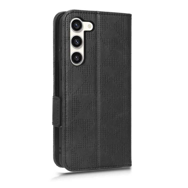 For Samsung Galaxy S23 5G Symmetrical Triangle Leather Phone Case
