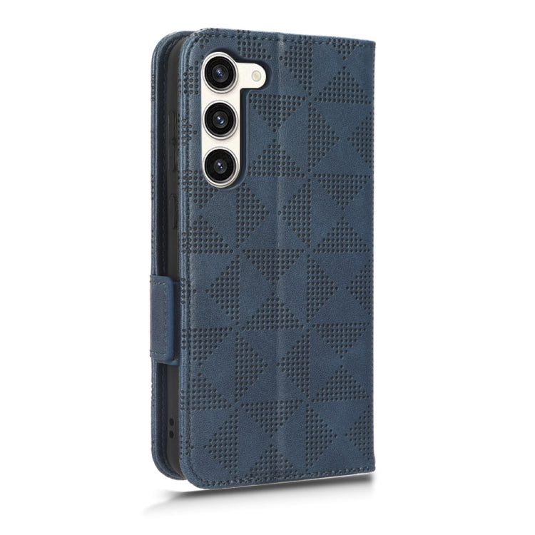 For Samsung Galaxy S23 5G Symmetrical Triangle Leather Phone Case
