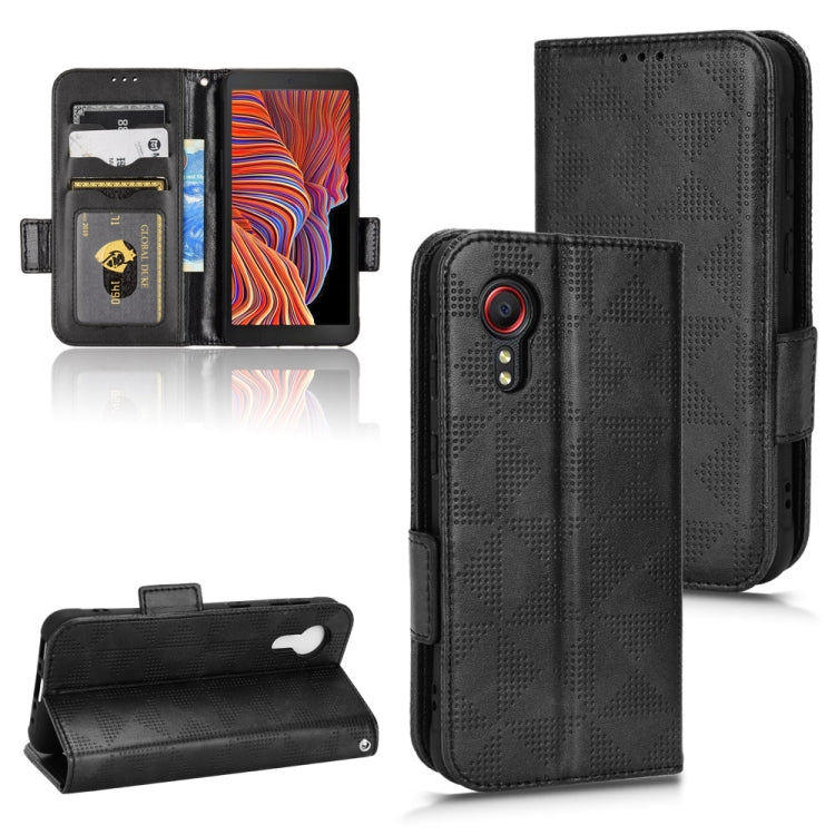 For Samsung Galaxy Xcover 5 Symmetrical Triangle Leather Phone Case