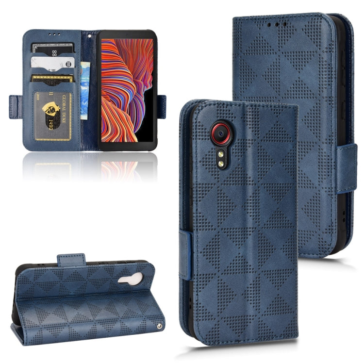 For Samsung Galaxy Xcover 5 Symmetrical Triangle Leather Phone Case