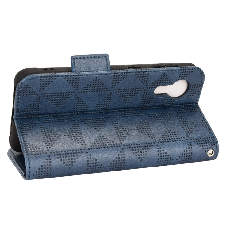 For Samsung Galaxy Xcover 5 Symmetrical Triangle Leather Phone Case