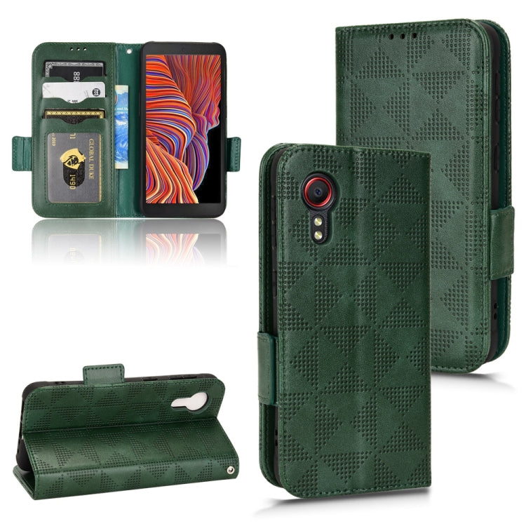 For Samsung Galaxy Xcover 5 Symmetrical Triangle Leather Phone Case