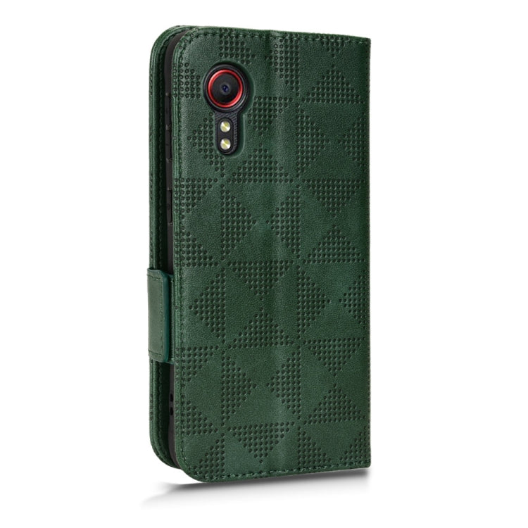 For Samsung Galaxy Xcover 5 Symmetrical Triangle Leather Phone Case