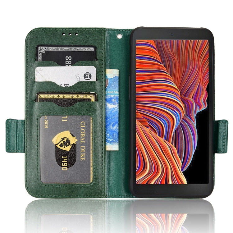 For Samsung Galaxy Xcover 5 Symmetrical Triangle Leather Phone Case