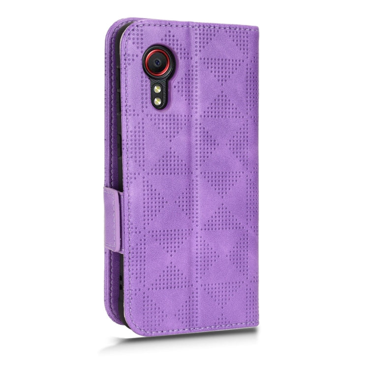 For Samsung Galaxy Xcover 5 Symmetrical Triangle Leather Phone Case