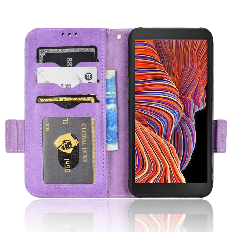 For Samsung Galaxy Xcover 5 Symmetrical Triangle Leather Phone Case